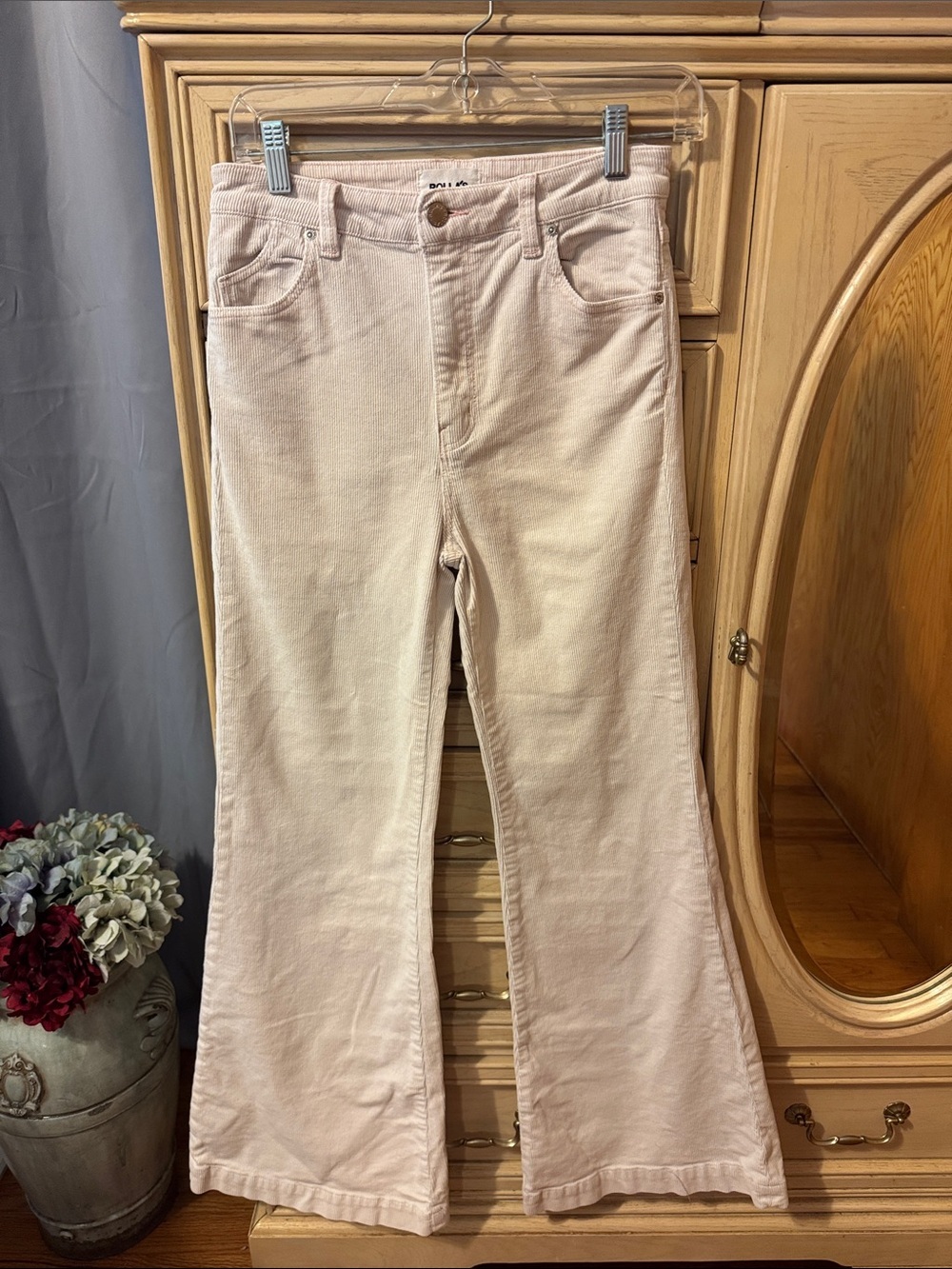 ROLLA'S Light Pink Flare Leg Jeans